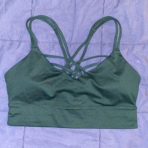 Item to be donated: Emerald green JoyLab sports bra - removable pads - size S
